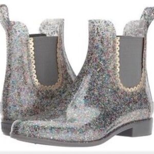 Jack Rogers Sallie Multicolor Glitter Chelsea Rain Boots